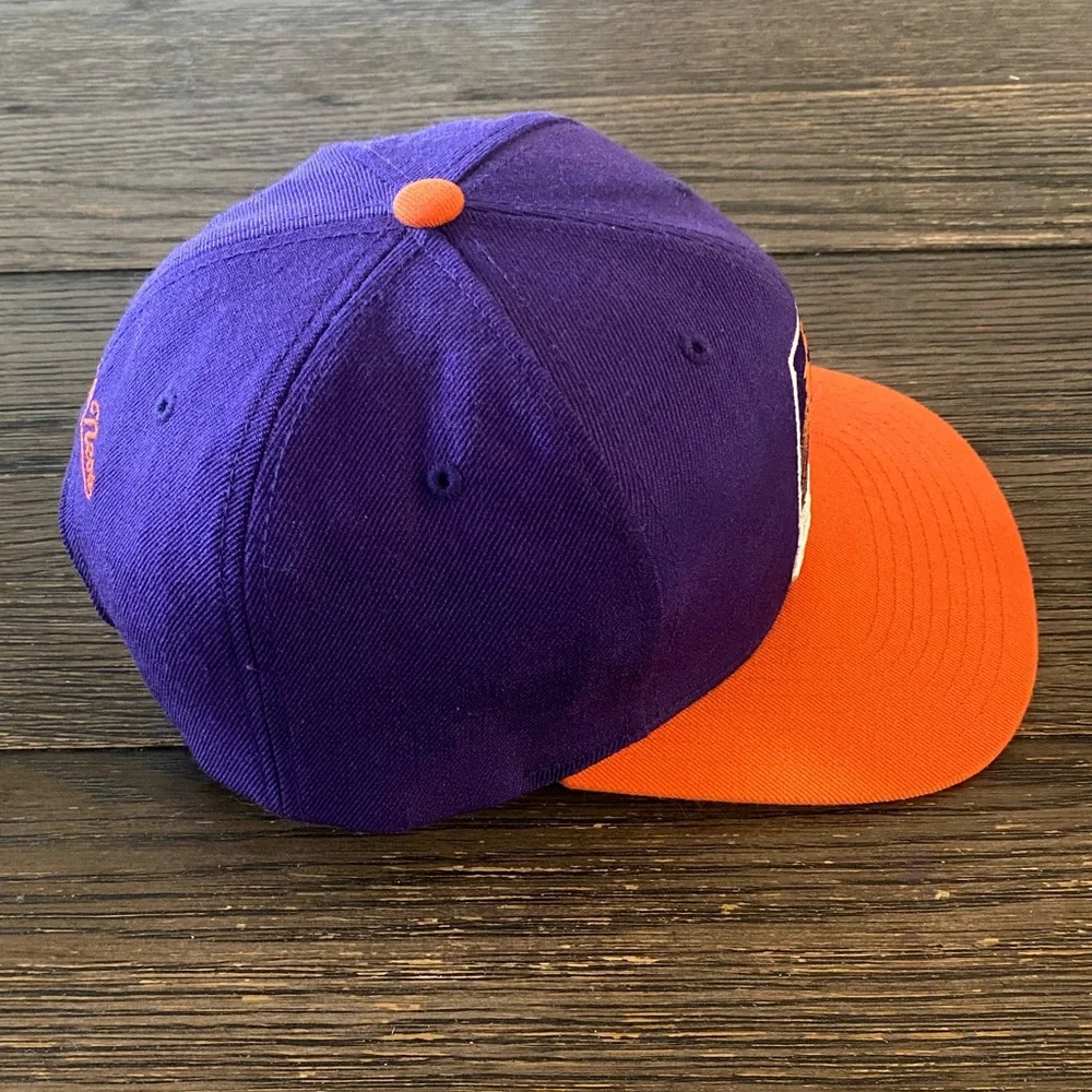 Phoenix Suns Hat Snap Back Purple Orange Mitchell & Ness NBA Hardwood Classics